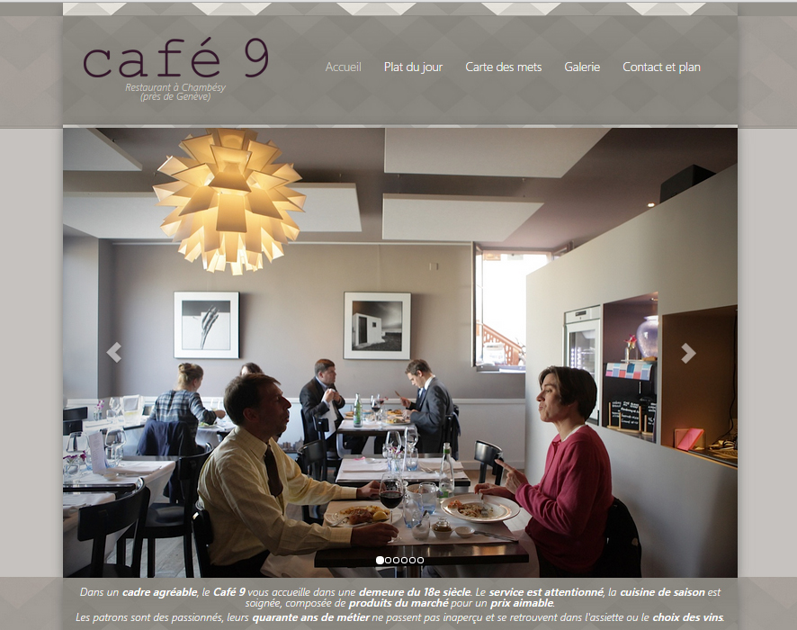 Site vitrine restaurant Café 9