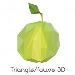 pomme fausse 3D triangle